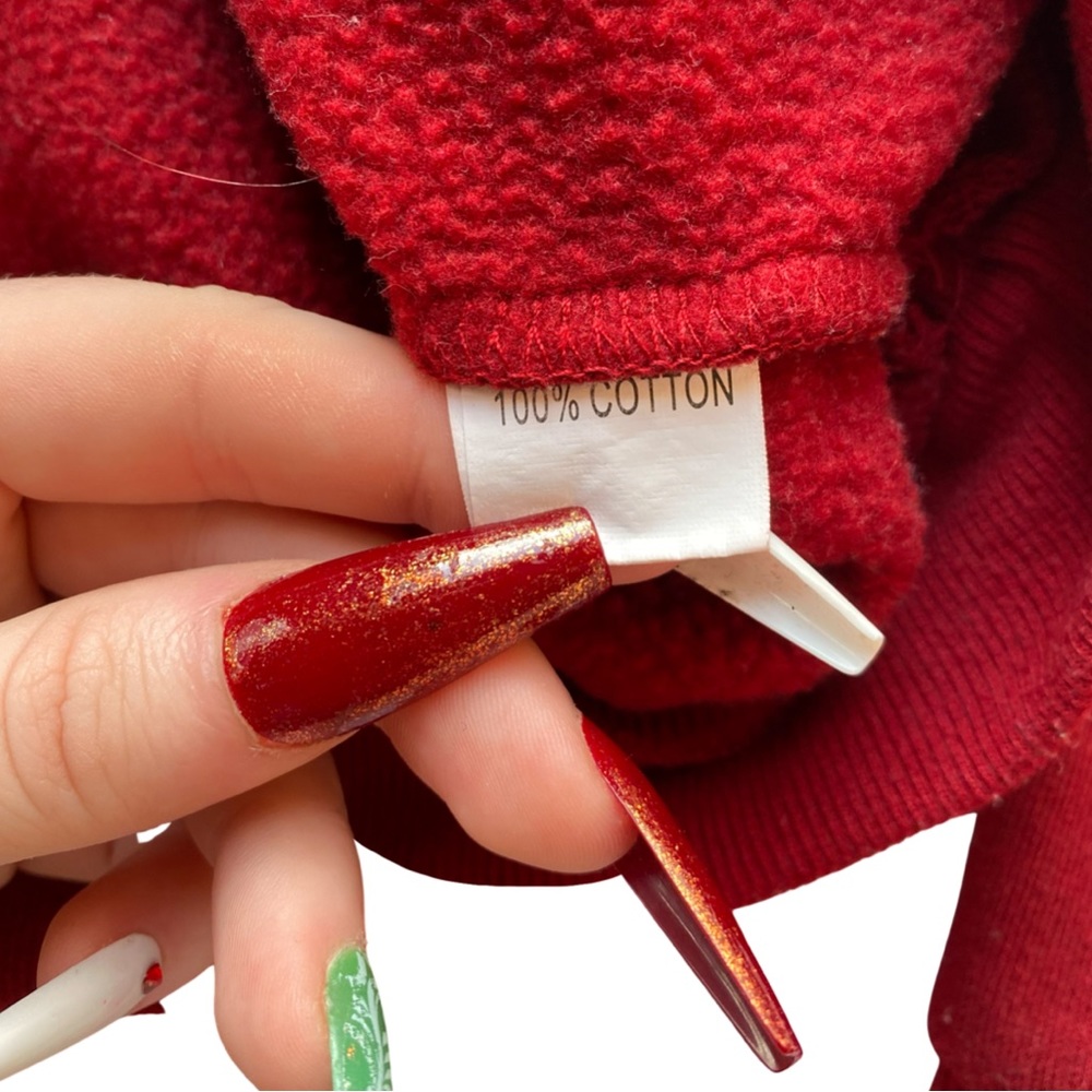 Red Hoodie with White Stripes - Picture 3 of 3